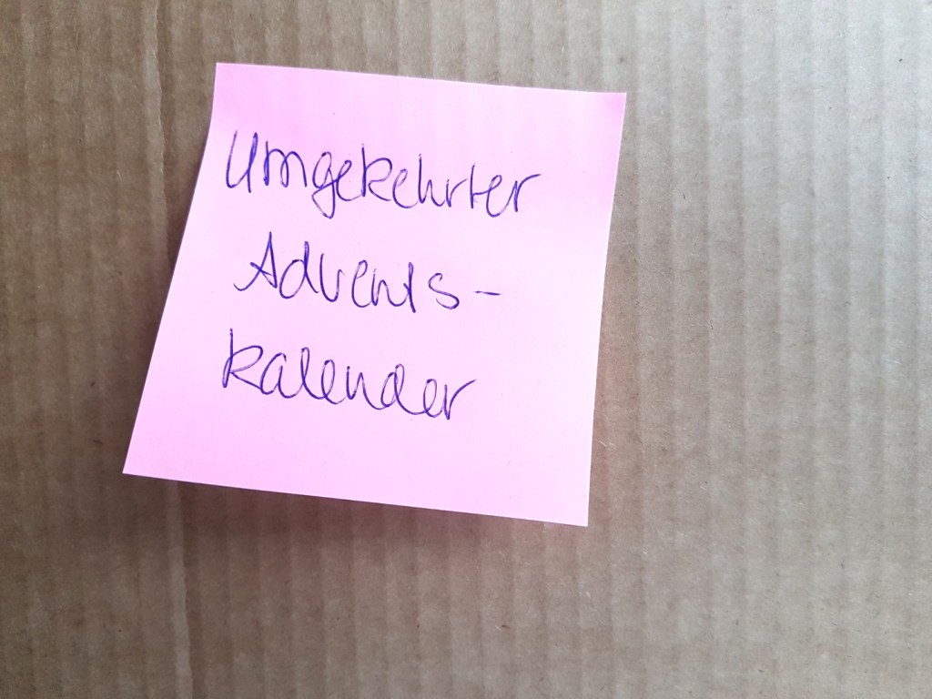 Umgekehrter Adventskalender